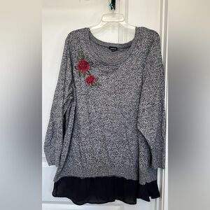 Torrid Black and White Knit Sweater